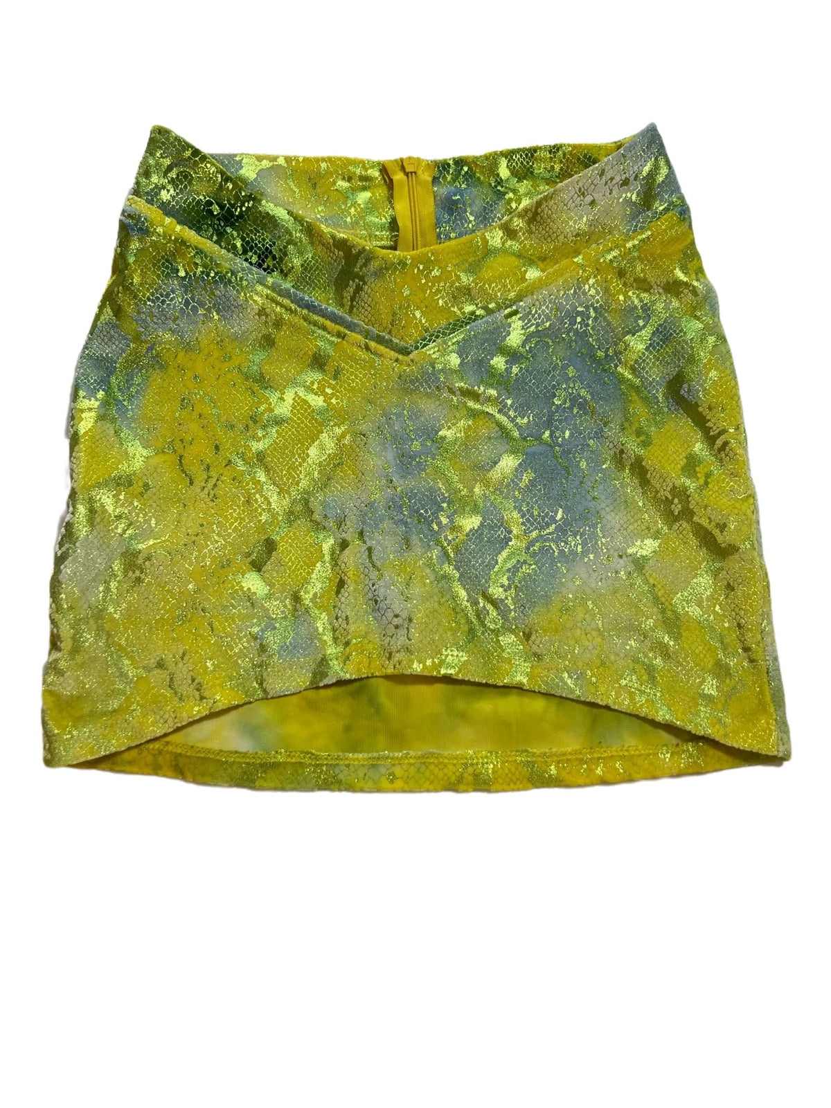 Forplay- Green Snake Print Mini Skirt