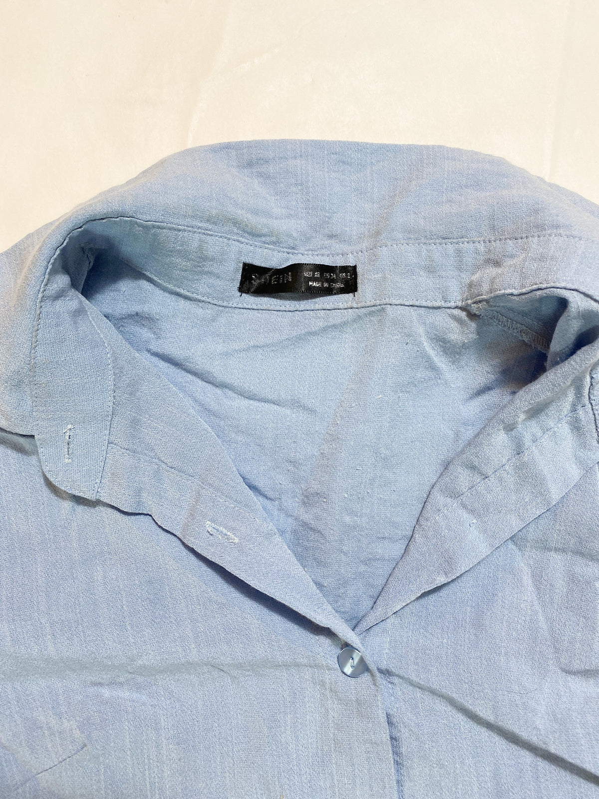Shein- Blue Short Sleeve Button Up Matching Set