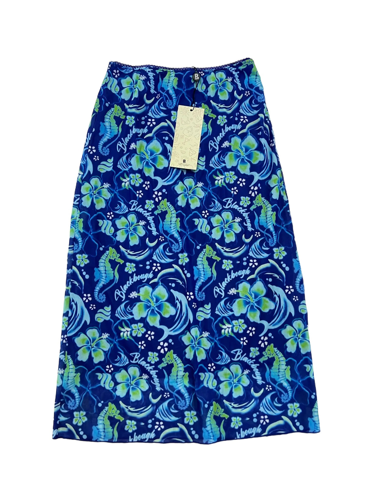 Blackbough- Blue Floral Midi Skirt New With Tags!
