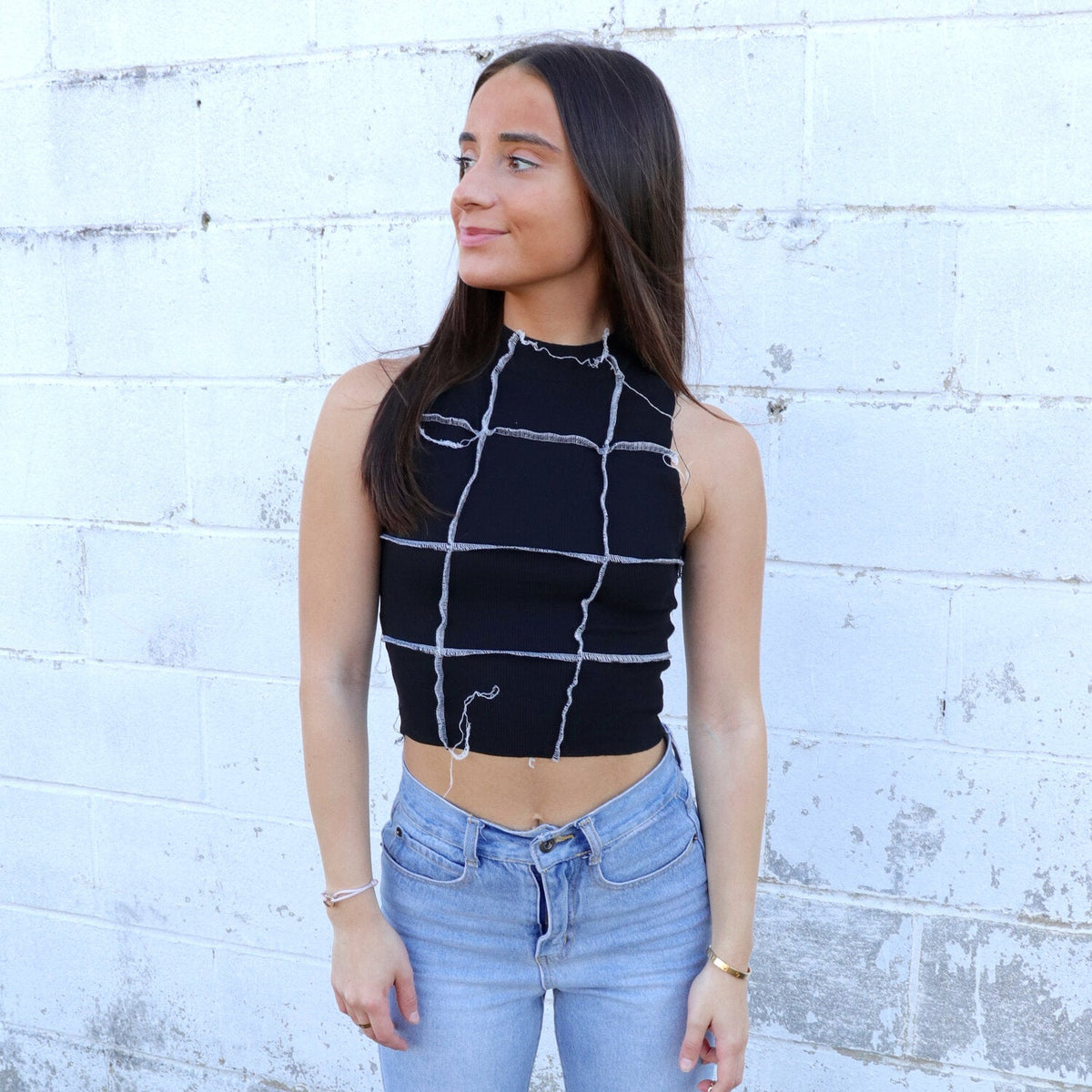 Blackout Sleeveless Crop FINAL SALE