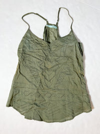 Maurices- Green Embroidery Tank-top