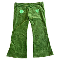 Tunnel Vision- Green Corduroy Flare Pants