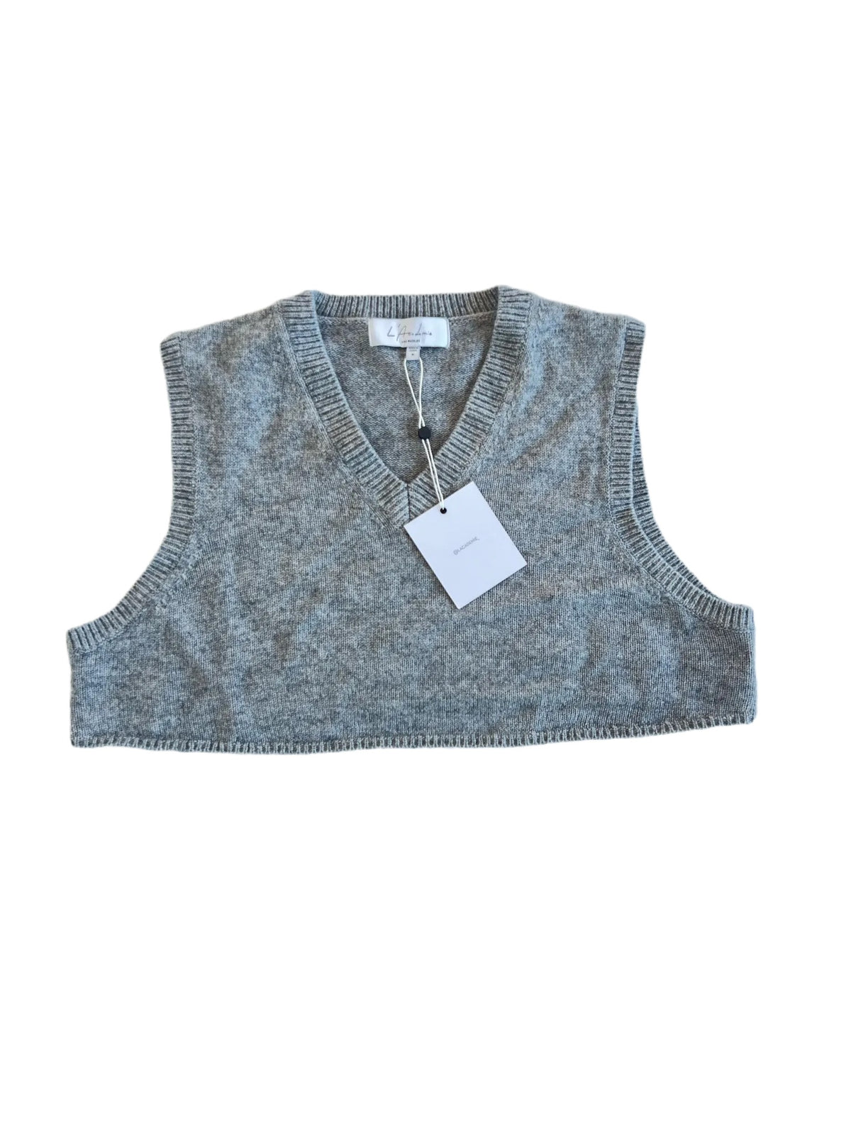 L'Academia- Grey Cropped Sweater Vest NEW WITH TAGS!