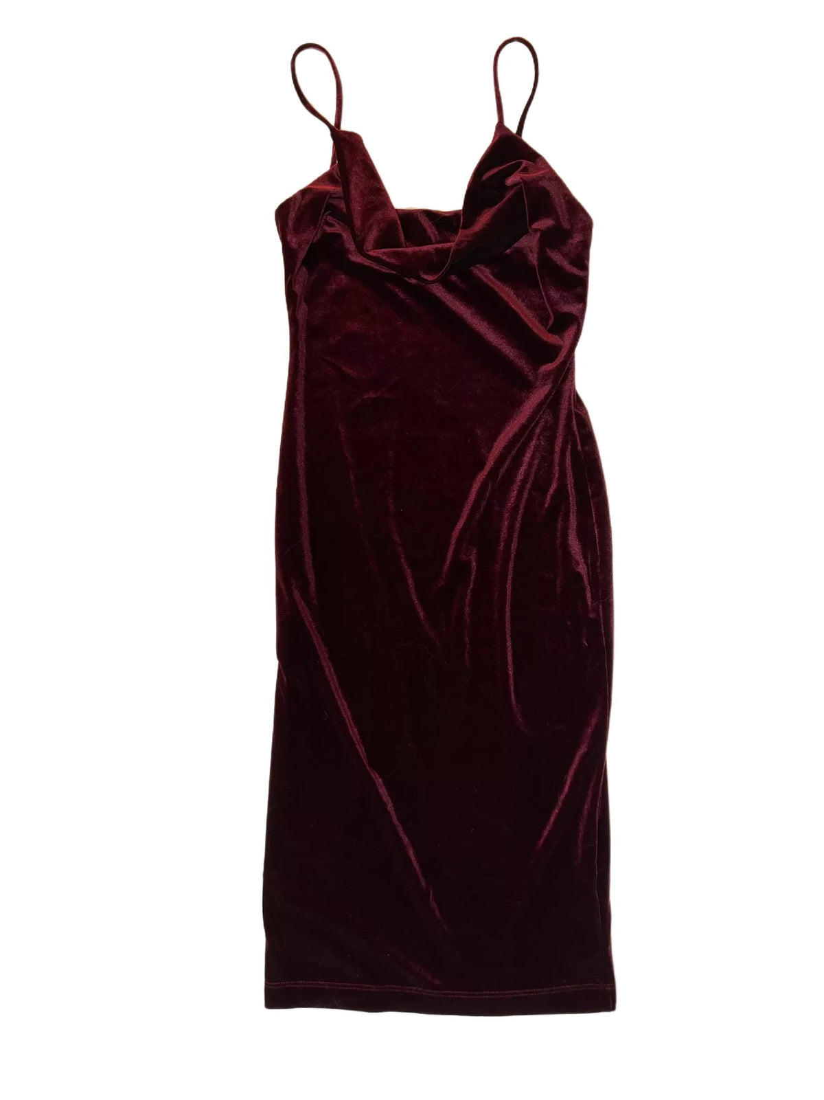 Lulus- Red Cowl Neck Midi Dress
