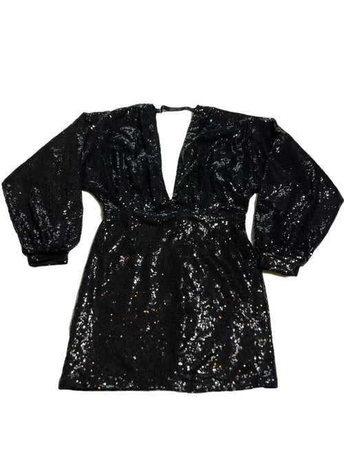 Nasty Gal- Sequined Deep V Neck Mini Dress