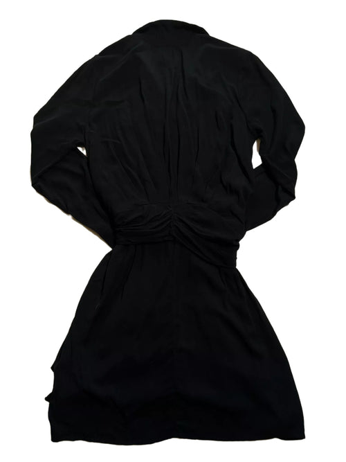 L'Space- Black Long Sleeve Button Up Mini Dress