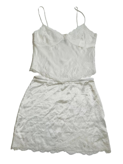 All My Love- White Lace Tank and Mini Skirt Set