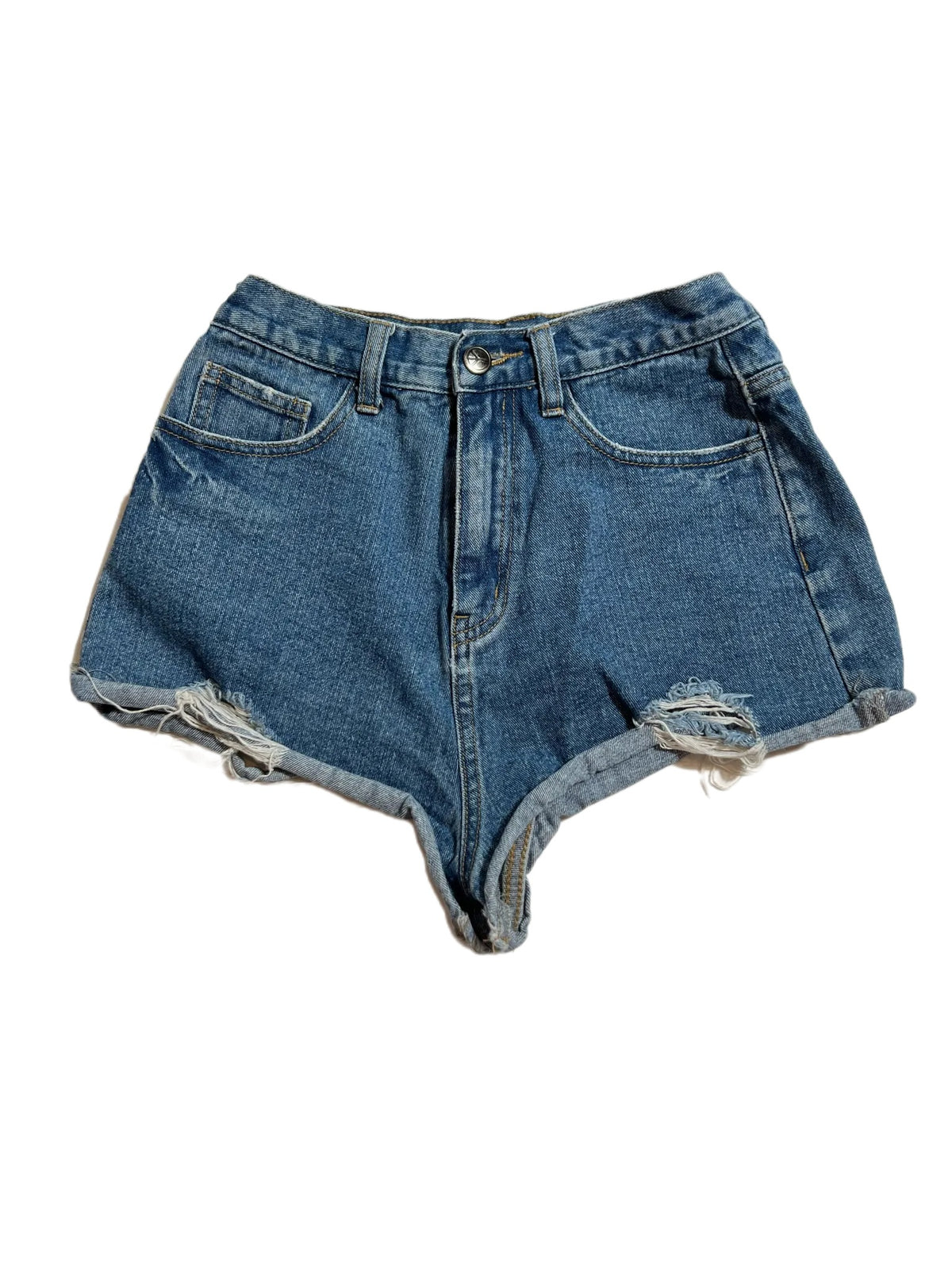 Light Washed High Waisted Jean Shorts