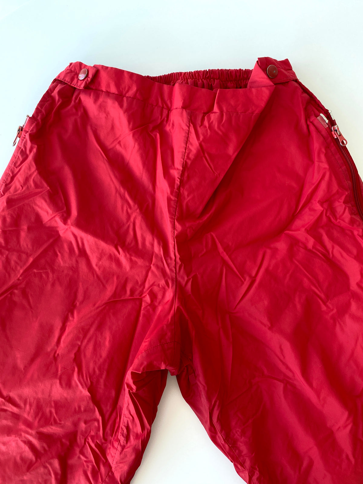 Vintage Red Ski Pants with Leg Zippers
