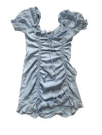 Selfie Leslie - Steel Blue Ruffle Mini Dress - NEW WITH TAGS