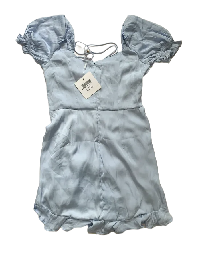 Selfie Leslie - Steel Blue Ruffle Mini Dress - NEW WITH TAGS