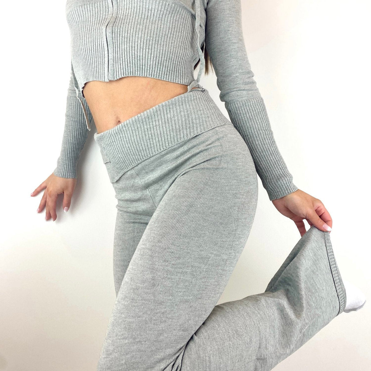 Selina Grey Knit Pants FINAL SALE