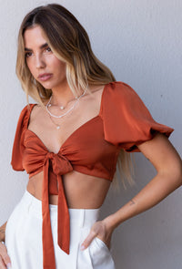 All For Love Tie Front Crop FINAL SALE