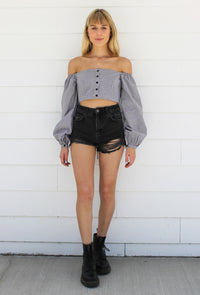 Frenchie Gingham Crop Top FINAL SALE