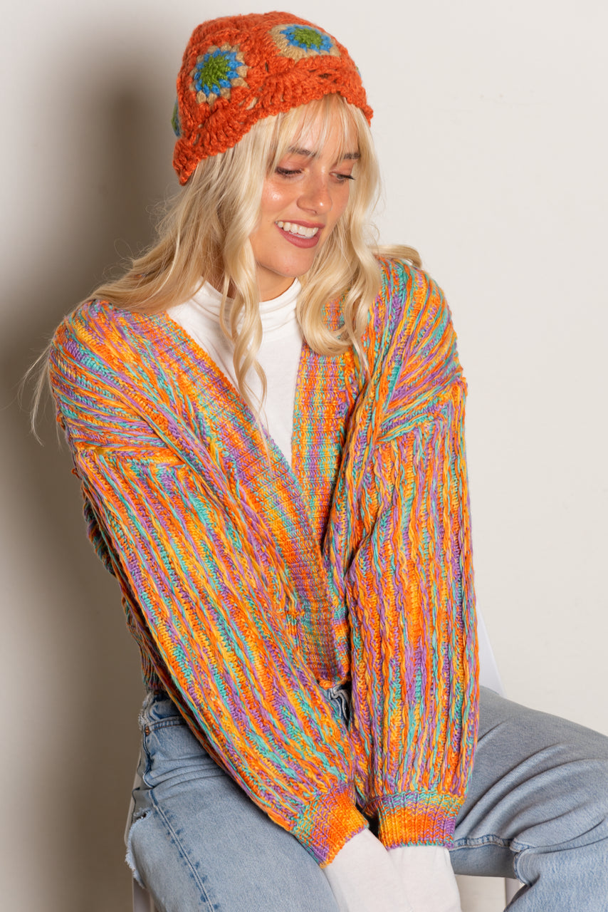70's Feels Crochet Knit Beanie-Cap FINAL SALE