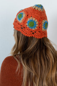 70's Feels Crochet Knit Beanie-Cap FINAL SALE