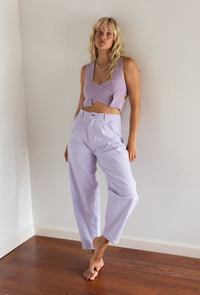 90's Baby High Rise Slouchy Jeans In Lavender FINAL SALE